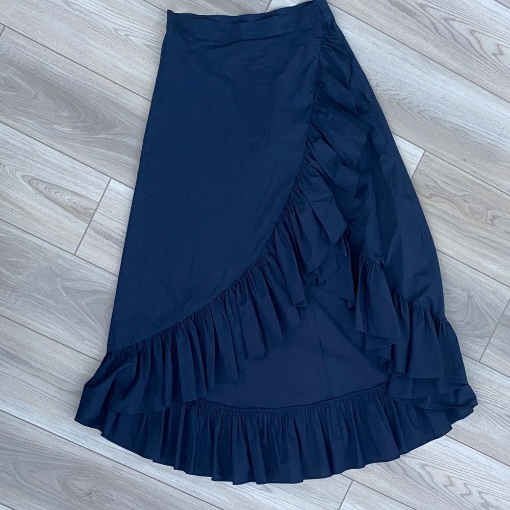 Raoul Midnight Blue Layered Midi Skirt